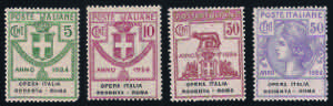 1924 Opera Italia Redenta Roma serie cpl. 4 ... 