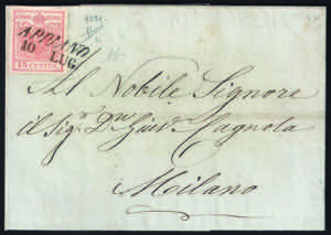 Lettera del 1851 per Milano da APPIANO 10 ... 