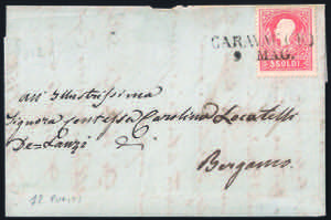 Lettera da CARAVAGGIO 9 MAG. del 1859 ... 