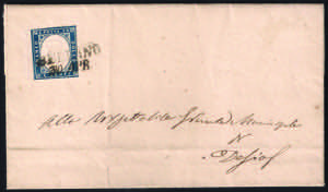Lettera del 1860 da BELLANO 30 APR. per ... 