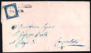 Lettera del 1859 da BUSTO ARSIZIO 24 AUG. ... 