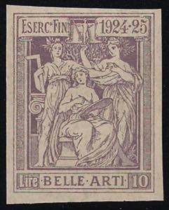 Belle Arti esercizio 1924/25 L.10 violetto