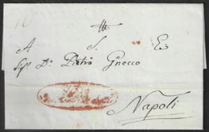 1836/62 Tre lettere viaggaite via di mare, ... 