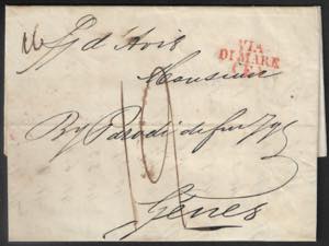 1839/59 Tre lettere da Marsiglia a Genova ... 