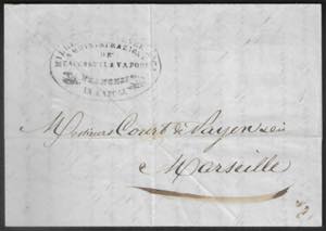 1840/46 Due lettere da Napoli per Lione e ... 