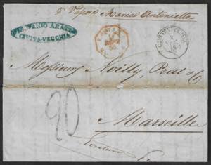 1842/56 Tre lettere per la Francaia da ... 