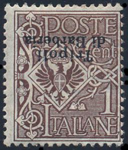 1909 Floreale c.1 soprastampa capovolta (1a ... 