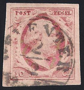 1852 Guglielmo III c.10 rosa carminio (2) ... 
