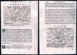 1598 OMBRIA e LATIO, pagina completa con due ... 