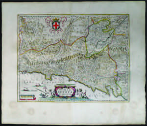 1662 Splendida carta della RIVIERA DI GENOVA ... 