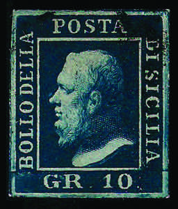 1859 gr.10 azzurro cupo (12 cat.900) ben ... 