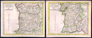 1749 Lotto di due mappe PARTIE ... 