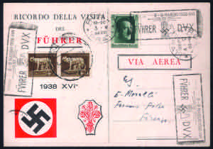 Cartolina Ricordo della visita del Fuhrer ... 