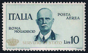 SERVIZIO AEREO - 1934 Coroncina L.10 ardesia ... 