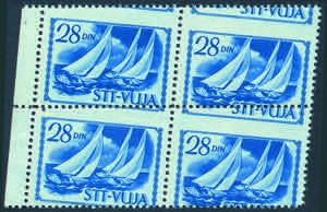 1952 Vela quartina d.28 azzurro con ... 