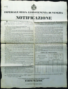 Notificazione Imp.R.Luogotenenza in Venezia, ... 