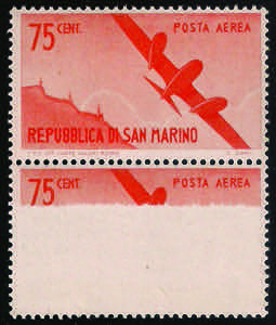 POSTA AEREA - 1947 Vedute c.75 arancio ... 