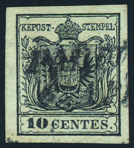 1857 Stemma c.10 nero carta a macchina (19) ... 