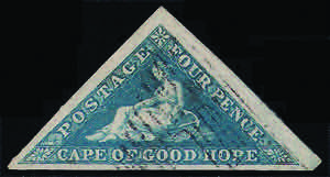 1855/8 p.2 azzurro (SG 6a cat £.75) molto ... 