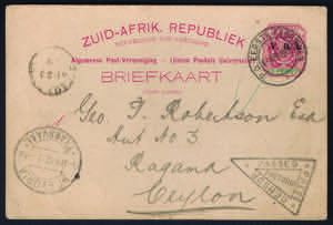 AFRICA DEL SUD - Intero postale p.1 rosso ... 