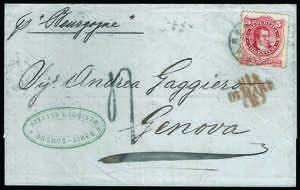 Lettera da Buenos Aires del 20 ott.1869 con ... 