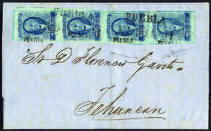 1861 Lettera affrancata con striscia ... 