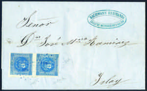 1858 Lettera con coppia verticale d.1 ... 
