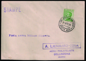 1925 Stampe con Michetti c.20 verde per ... 