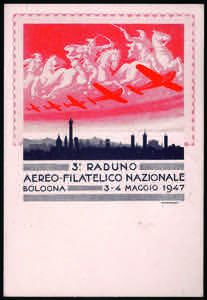 1947 Cartolina 3° RADUNO AEREO-FILATELICO ... 