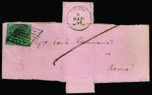 1852 fascetta in colore rosa con b.1 verde ... 