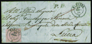 Lettera da SARZANA 29 NOV.54 per Lucca con ... 