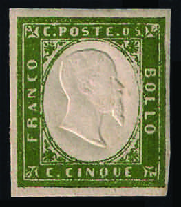 1859 C.5 verde oliva scuro (13Bf cat.22000) ... 