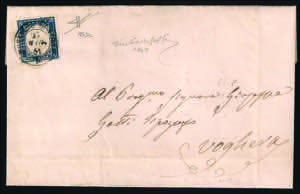 1861 Lettera con c.20 azzurro oltremare ... 