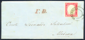 Lettera del 22 agosto 1859 con c.40 ... 