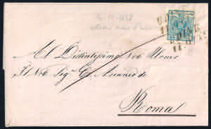 Lettera da UDINE 11 OTT. del 1858 per Roma ... 