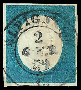 ALPIGNANO/C 2….59 d.c. su c.20 azzurro con ... 