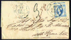 Lettera dalle Romagne da BAGNO 25 GEN.1864 ... 