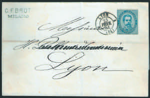 Lettera da Milano con c.25 azzurro (40) ... 