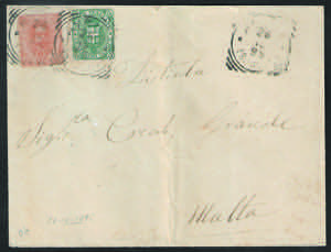 Lettera per Malta con c.5 verde + c.20 ... 