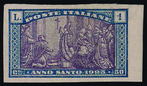 1925 Anno Santo L.1 (+15) non dentellato ... 