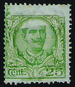 1926 Floreale c.25 verde e verde oliva senza ... 
