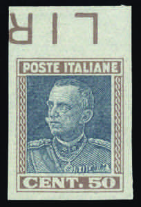 1927 Effigie di V.E.III c.50 bruno e grigio ... 