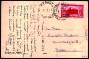 1929 Cartolina per la Germania affrancata ... 