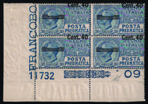 POSTA PNEUMATICA - 1924/25 Leoni c.40 su 30 ... 