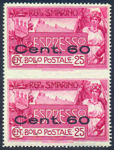 1923 Espresso soprastampato c.60 su 25 ... 