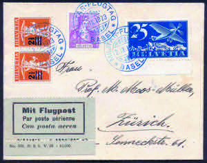 2.IX.1923 Militar Flugtag Basel per Zurigo, ... 