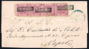 Lettera da MANFREDONIA 16.7.1860 per Napoli ... 