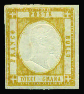 1861 Effigie g.10 giallo ocra vivo (22a ... 