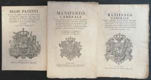 1818/19 Insieme delle tre Regie Patenti e ... 