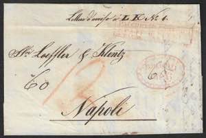 Lettera da Livorno 22 luglio 1835 per Napoli ... 